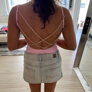 Bodysuit with chains